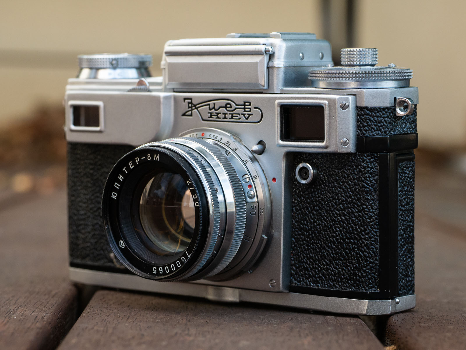 lens Jupiter 8m Contax Kiev 4 rangefinder Russian 35mm film camera Contax copy 1959 